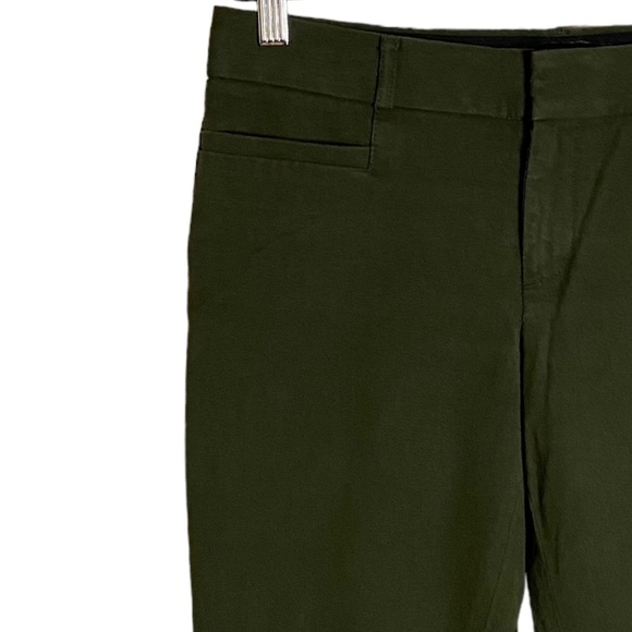 Banana Republic Dark Olive Green Sloan Pant Mid Rise Career Trousers 2 Petite 2P - Picture 6 of 16